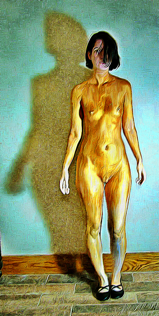 Golden Girl: female nude in gold